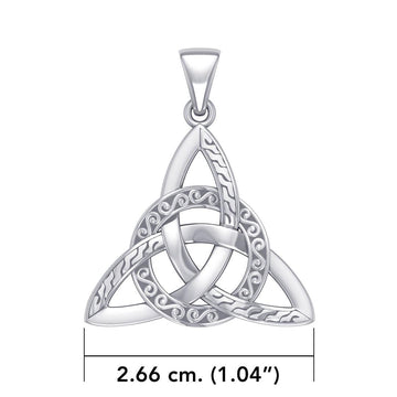 Braided Celtic Triquetra Silver Pendant TPD1814 - Jewelry